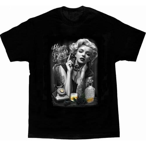 Weeping Marilyn Monroe Tattoo Poster Art Printed T-Shirt. Summer Cotton Short Sleeve O-Neck Mens T Shirt New S-3XL