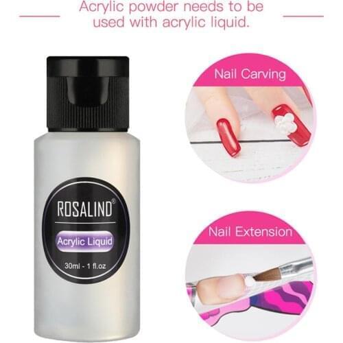 30ml Acrylic Liquid Nail Polish Nail Bulider Crystal Acrylic Powder Solution For Manicuring Carving Gel Nail Art Extension Tool