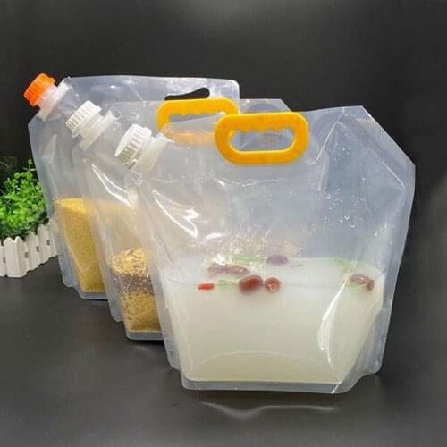1.5/2.5/5L Stand-up Plastic Drink Packaging Bag Spout Pouch For Beer Beverage Container Liquid Juice Milk Coffee DIY Bag