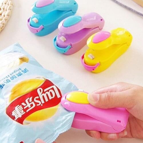 1 Pcs Mini Bag Sealer Kitchen Tools Household Tools Hand Held Sealer Food Seal Heat Sealing Machine Packing Plastic Bag Sealer