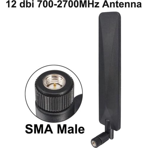 12 dbi 700-2700MHz GSM 2G 3G 4G Antenna SMA Male Universal Antennas Amplifier WLAN Router Antenne Connector Booster