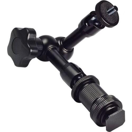 7" Magic Arm Articulating Friction Arm with Hot Shoe Mounts 1/4" Screw for DSLR Camera Rig, LCD Monitor, DV Monitor, LED Lights