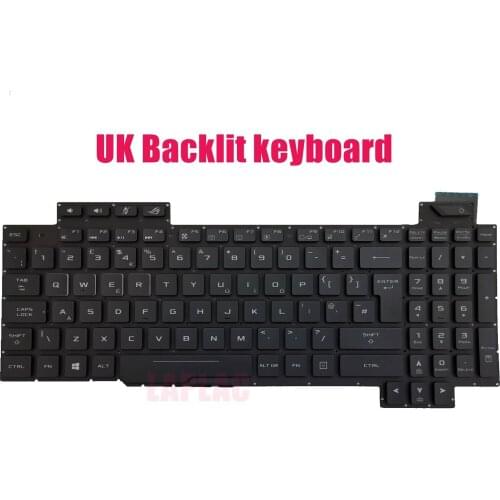 UK RGB Backlit keyboard for Asus Rog Strix GL503GE(highlighted QWER key)