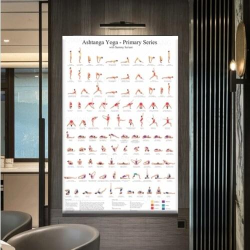 Ashtanga-Primary series yoga canvas painting and poster art wall painting for girls yoga room decoration gym art deco picture