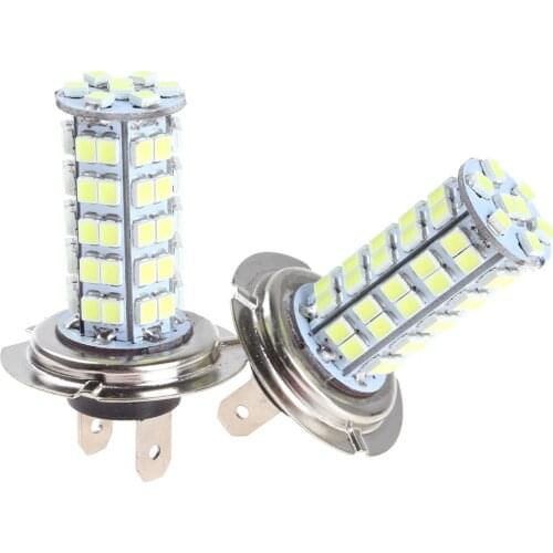 2pcs Car Highlight Bulbs H7 12v Car Fog Light with 68 SMD LED Xenon White Bulbs Car Light Bulbs Fog Light for Car Automobiles