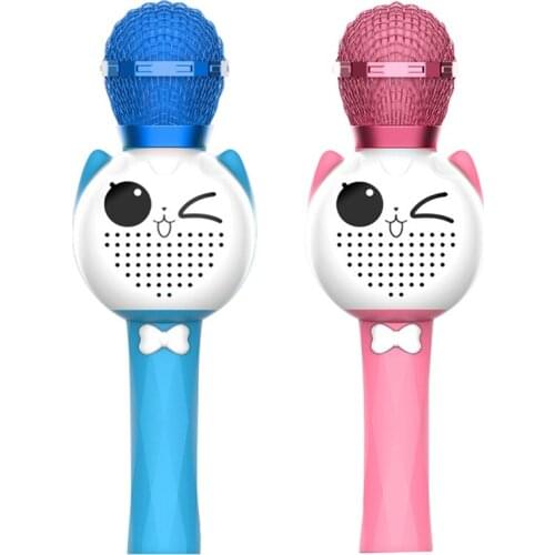 Childrens Microphone Wireless Bluetooth Microphone Portable Handheld Karaoke Microphone