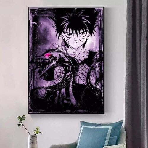 Home Decor Canvas Prints Yuyu Hakusho Hiei Dark Painting Japan Poster Wall Art Modular Pictures For Bedside Background Frame