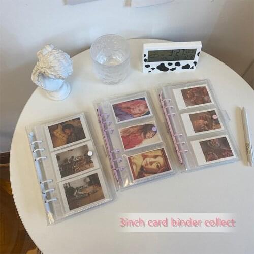 A6 Glittery Clear Binder Photo Album 3Inch Photocards Organizer Collect Book DIY Notebook Journal Bullet Cover Stationary