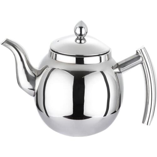 Hot 0.8 / 1L Hot Stainless Steel Loose Teapot Filter Filter Injector Kettle Coffee Pot Induction Cooker Kettle Open Kettle