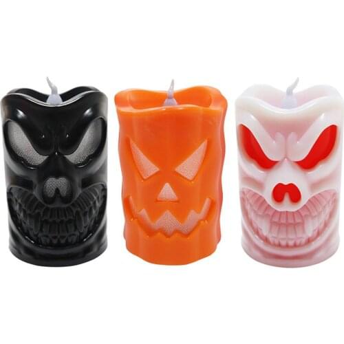 Halloween LED Candle Light Pumpkin Night Light Props for Party Bar Decoration