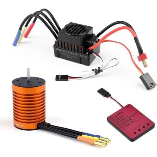 HIINST 9T 4370KV Brushless Motor + 60A ESC + Program Card Combo For 1/10 RC Car Truck High quality KIDS RC toy car upgrade parts