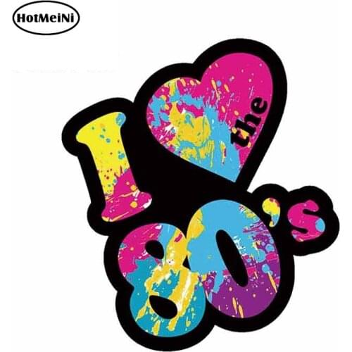 HotMeiNi 13cm x 11.4cm DIY for I Love the 80s Graphics Car Stickers and Decals Vinyl JDM ATV Trunk Windshield Car Assessoires