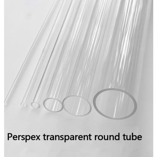 Perspex Transparent Round Tube 50cm Length 16mm~90mm Acrylic Tube High Transparent Tube for Fish Tank 1 Pcs