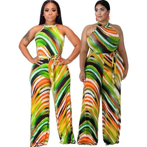 JC7066 Wholesale Items Summer 2021 Large Size Womens Sexy Print Backless Loose Long Dress Bodycon Dress