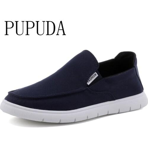 PUPUDA classic sneakers men casual shoes lightweight Slip-Ons fashion trend sport shoes men espadrilles canvas shoes breathable