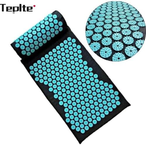 Massager Cushion Mat Yoga Mat Acupressure Relieve Back Relieve Body Pain Spike Mat Acupuncture Massage Mat with Pillow