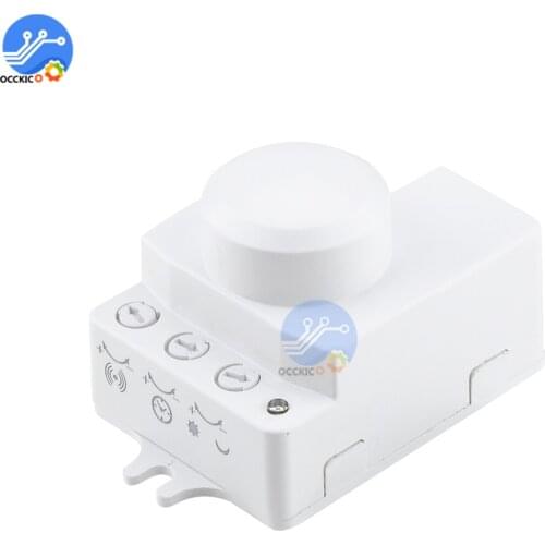 AC 220V 5.8GHz Microwave Radar Sensor Switch Human Body Motion Induction Sensor for LED Light Sensors Switches