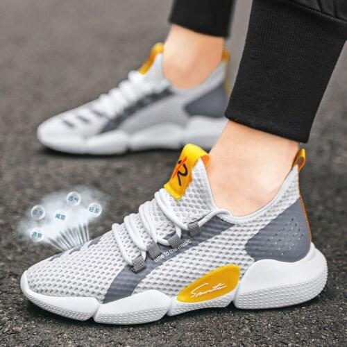 Mens shoes summer autumn breathable casual sports shoes wild running net shoes lightweight deodorant travel shoes mens shoes