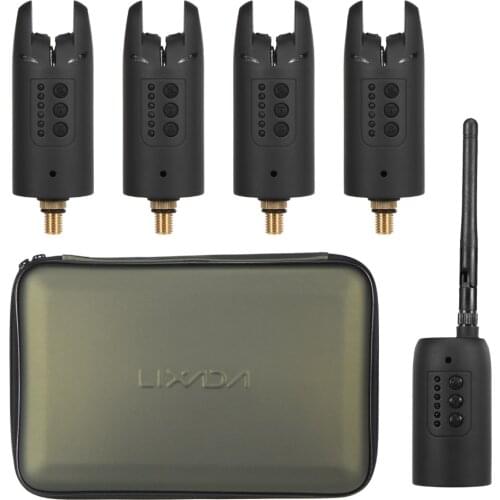Lixada Wireless Fishing Bite Alarms Set Fishing accessories Digital Receiver Sound Alert Kit Carp fishing LED Indicator Pesca