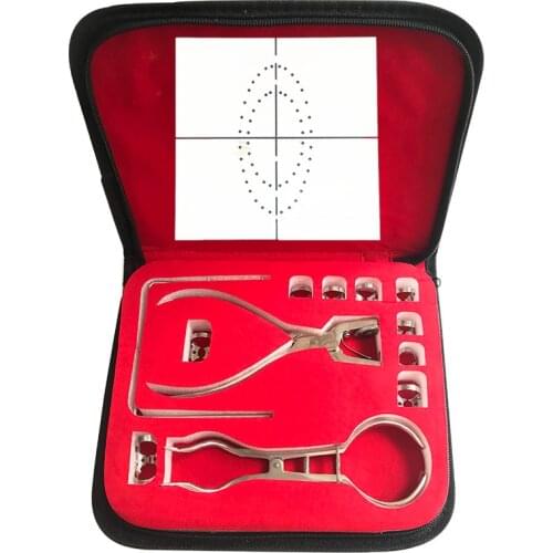 Dental Dam Toolkit + Hole Puncher Board Dentist Rubber Dam Puncher Set Orthodontic Tools