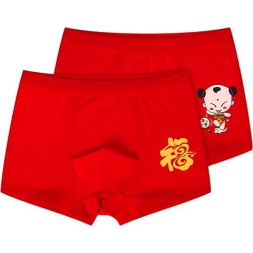 Baby Boy Girl Underwear Clothes Children Red Cartoon Printed Underwear Soft Panties Boxer Briefs Shorts Toddler Kids Bottoms