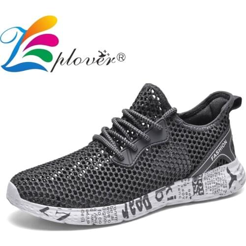 Mesh Mens Sneakers Breathable Casual Shoes Summer Comfortable Lace-up Lightweight Running Shoes For Men Trainers Big Size 39-48