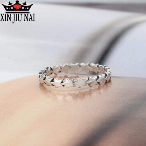 Simple Fashion Stars Stacked Creative Ring Princess Wedding Top Jewelry Engagement Banquet Gift Party CZ Girl/Lady/Womens Ring