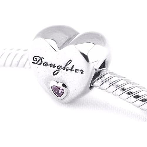 CKK My Lovely Daughter Charms 925 Original Fit Pandora Bracelets Sterling Silver Beads for Jewelry Making Women DIY