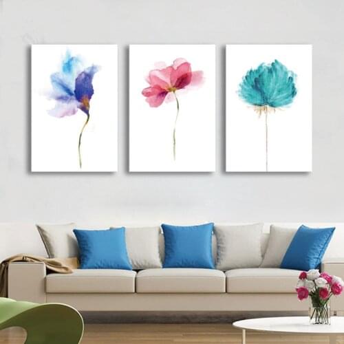 Nordic Posters And Prints Watercolor Flowers Wall Art Canvas Paintings Home Decorative Pictures For Living Room Artwork