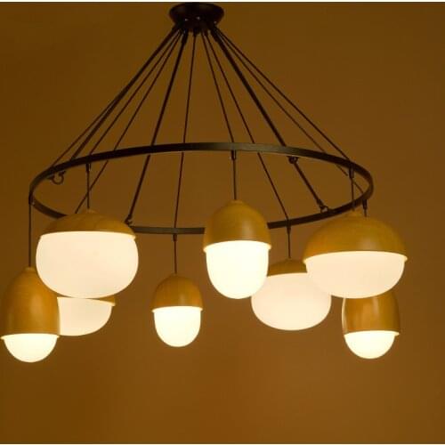 Nordic contracted modern Creative personality restaurant Lamps living room bedroom hotel lobby combination Nuts droplight