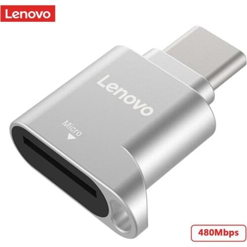 Lenovo D201 USB Card Reader Micro SD OTG Adapter Type C to TF Mini Memory Card Reader for Laptop Phone 480Mbps Cardreader