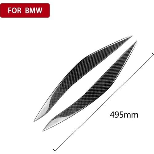 Headlights Eyebrows Eyelids, Carbon Fiber Headlight Eyebrows Eyelids Trim Cover for BMW F10 5 Series 2010-2016