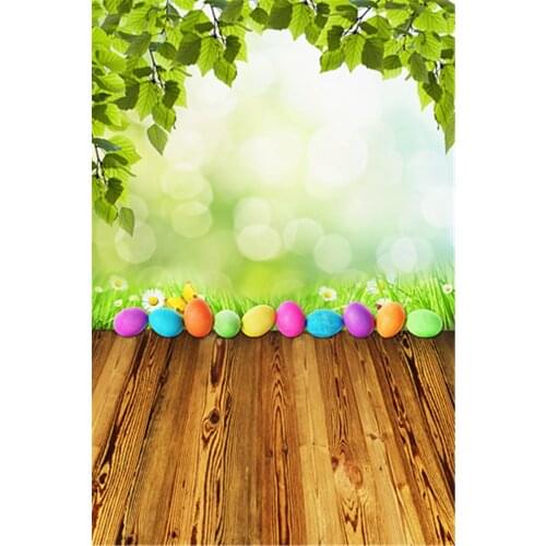 3x5ft Easter Day Spring Green Backdrops for Photo Studio Vinyl Newborn Backdrop Easter Eggs Wood Floor Photography Backgrounds