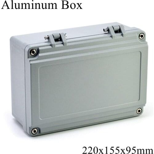 FA14 220x155x95mm Waterproof Aluminum Junction Box Electronic Terminal Sealed Diecast Metal Enclosure Case Connector Outdoor