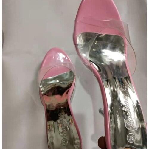 Transparent Thin Heels Women Slippers Sexy Peep Toe Wedding Party Shoes for Women 2021 Summer New Fashion High Heels Woman