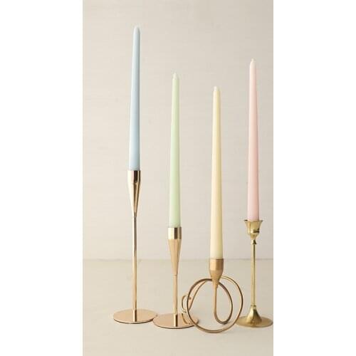 12" 4pc Unsented Taper Candles Colored Long Stick Candle Smokeless Home Nordic Decor Wedding Centerpiece Birthday Candle