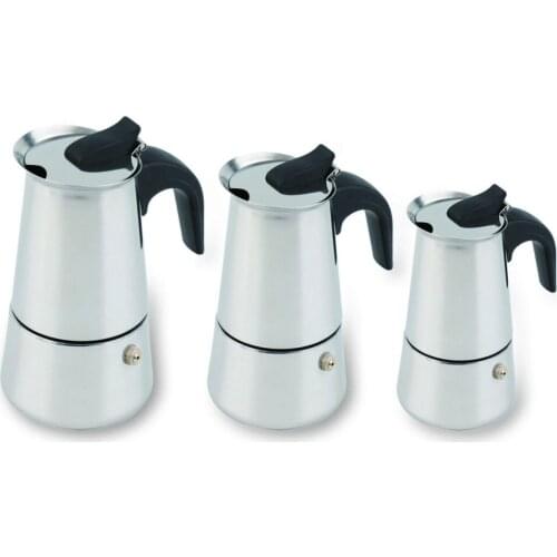 2/4/6 Cups Moka Coffee Kettle Maker Moka Pot Espresso Kettles Stovetop Coffee Makers Semi-Automatic Coffee Tea Percolators