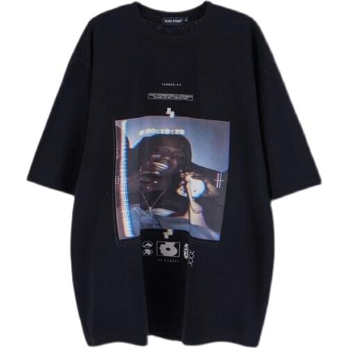 2021 New Summer Women T-shirts High Quality 100% Cotton High Street Round Neck Ladie Tops Loose Plus Size Men T-shirts Unisex