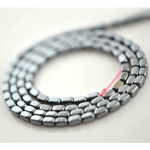 5pcs Black Hematite 2x4mm Mini Size Cuboid Shape Beads For Jewelry Making