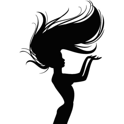 8.9*13CM Smart Girl Pray For A Wind Black/Silver Vinyl Decal Excellent Design Car Sticker Zero Defect C20-0603