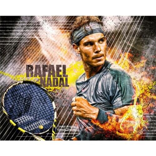New Full round/square 5D DIY Diamond Painting Rafael Nadal Diamond Embroidery Of Rhinestone Diamond Home Decor sports fan gift