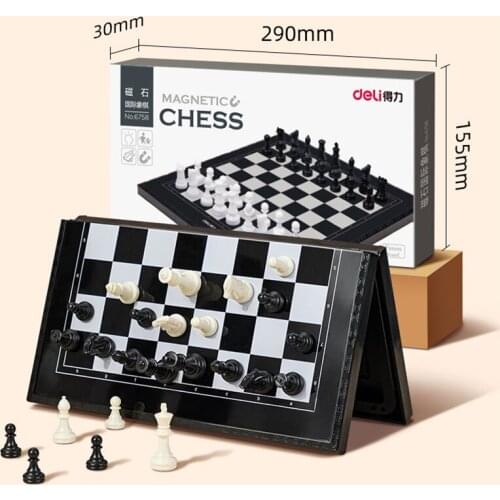 BSTFAMLY Magnetic Plastic Chess Set Portable Game of International Chess Folding Chessboard Chess game Toy Gift for Kids I162