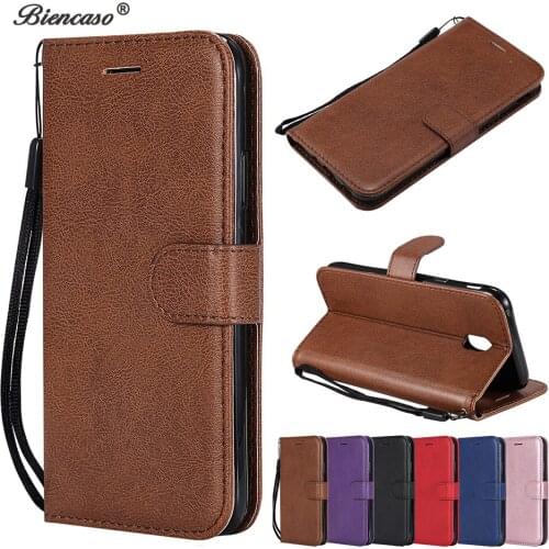 Wallet Flip Case For Samsung galaxy J1 J3 J5 J7 2016 J330 J530 J730 J2 Pro J4 Core S20 J6 Plus J3 2018 Note 9 Solid Color Cover