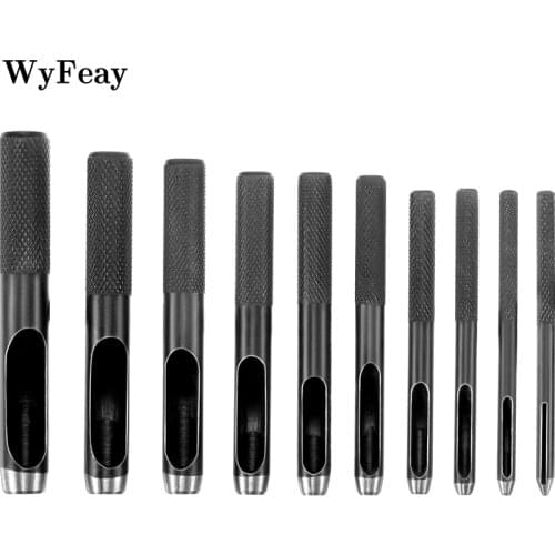 Black Punching Leather Hole Punch Round Steel Leather Craft Punch Hollow Hole Punch 1mm-25mm Metal Gaskets Plastic Rubber Tools
