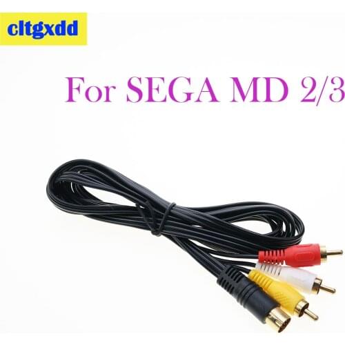 Cltgxdd 1.8M Newest Audio Video AV Gilded Cable Connection for SEGA MD 2/3 AV Cable SEGA MD2 / 3