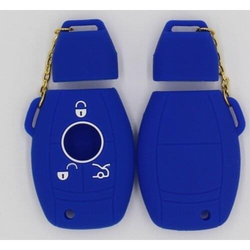 Remote Car Key Fob Silicone Case Cover Protector For Mercedes Benz W211 W202 B C E Class ML S CL 220th 3Button Holder Keyless