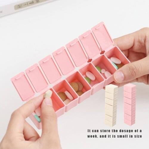 2pcs Weekly Pill Travel Medicine Pill Box Pills Dispenser Portable Pill Organizer Tablet Pillbox Case Container Drug Divider