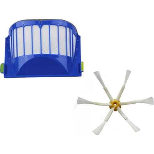 AeroVac Filter + Side Brush for iRobot Roomba 600 Series 610 620 630 650 660 Vacuum Cleaner Parts