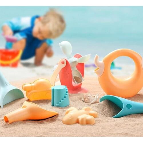 1 Set Water Toy Cartoon Animal Shape Intellectual Development Good Tenacity Toddlers Educational Beach Sand Toy Kit for Outdoor