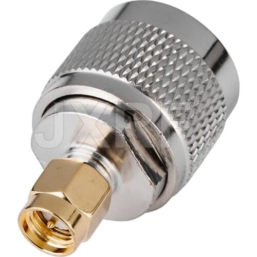 JXRF Coaxial Coax Adapter N Type Male Plug to SMA Male Plug Straight Gilded N to SMA Connector